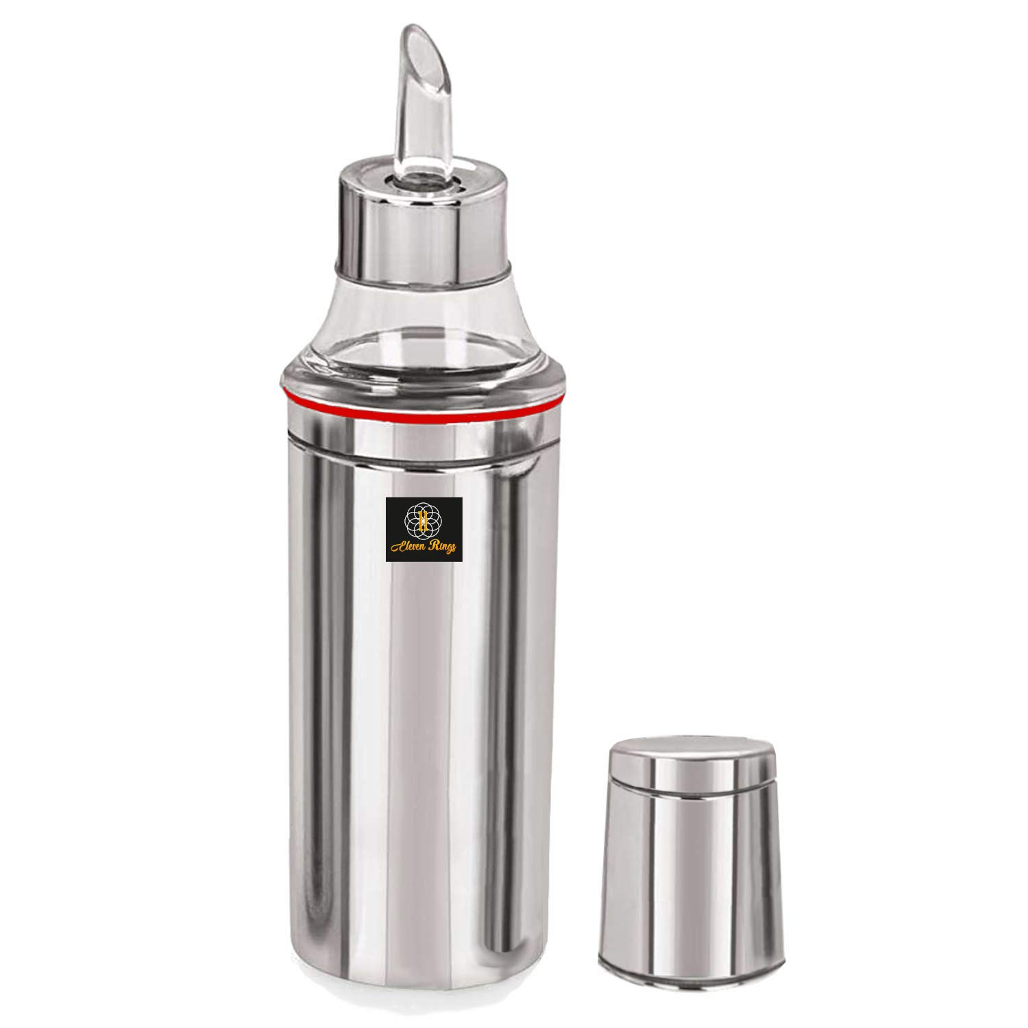 ELEVEN RINGS Stainless Steel Oil Dispenser/Pourer, 1000 ML, Set of 1 , Silver