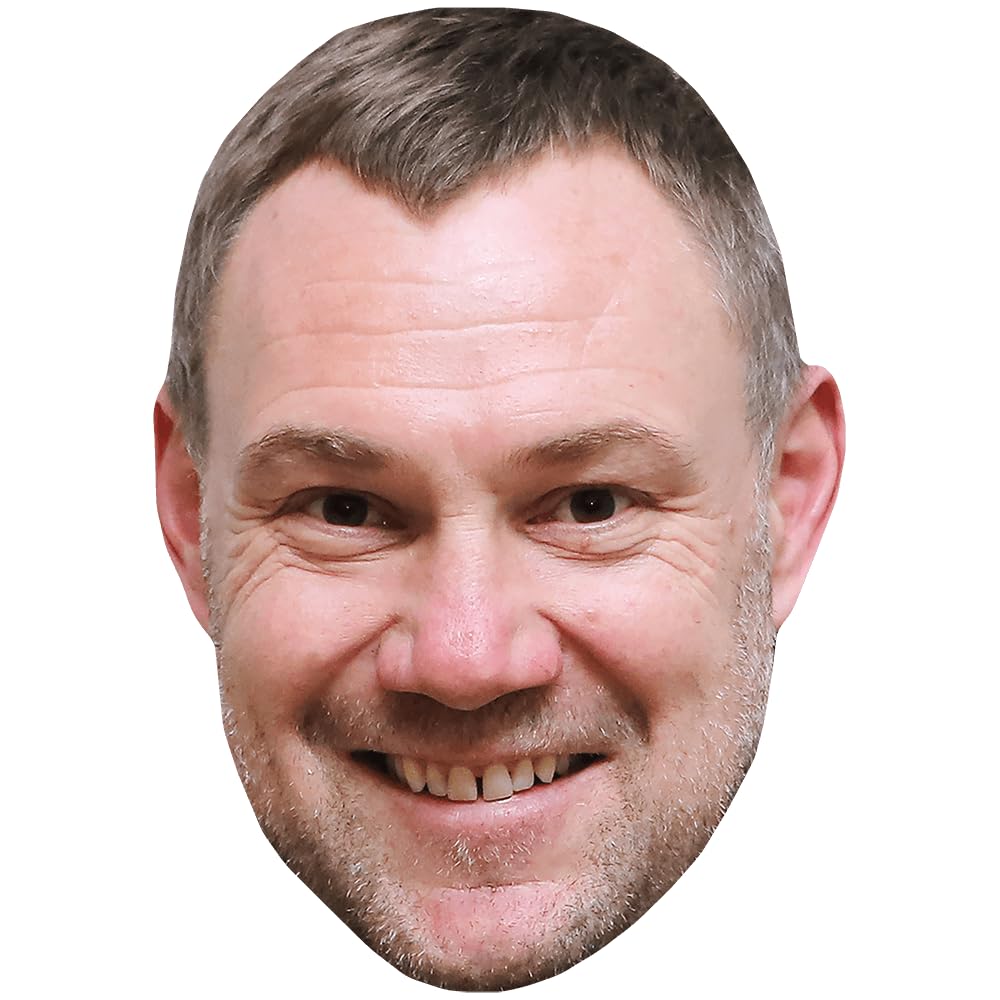Celebrity Cutouts Lifelike David Gray (Smile) Celebrity Mask, Flat Card Face, Fancy Dress Mask