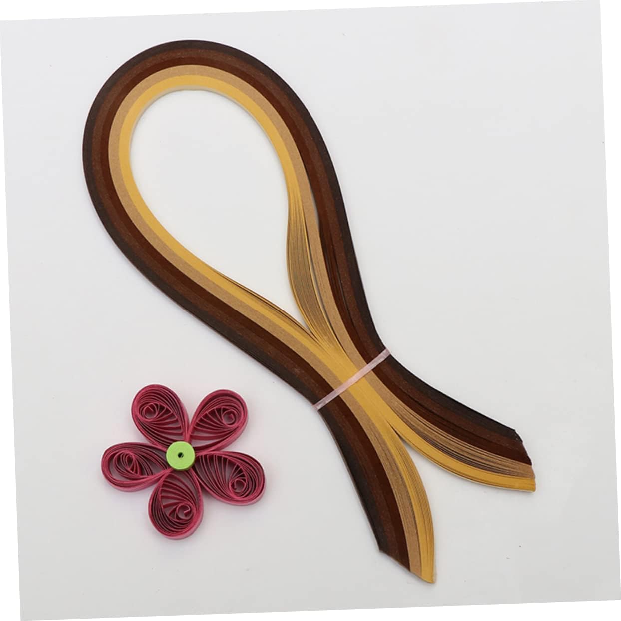 BEBEMOKO 9-Pack Gradient Paper Quilling Strips Set 5mm x 39cm DIY Art Paper for Craft Projects Suitable for Boys and Girls and Adults for Scrapbooking and Card Making