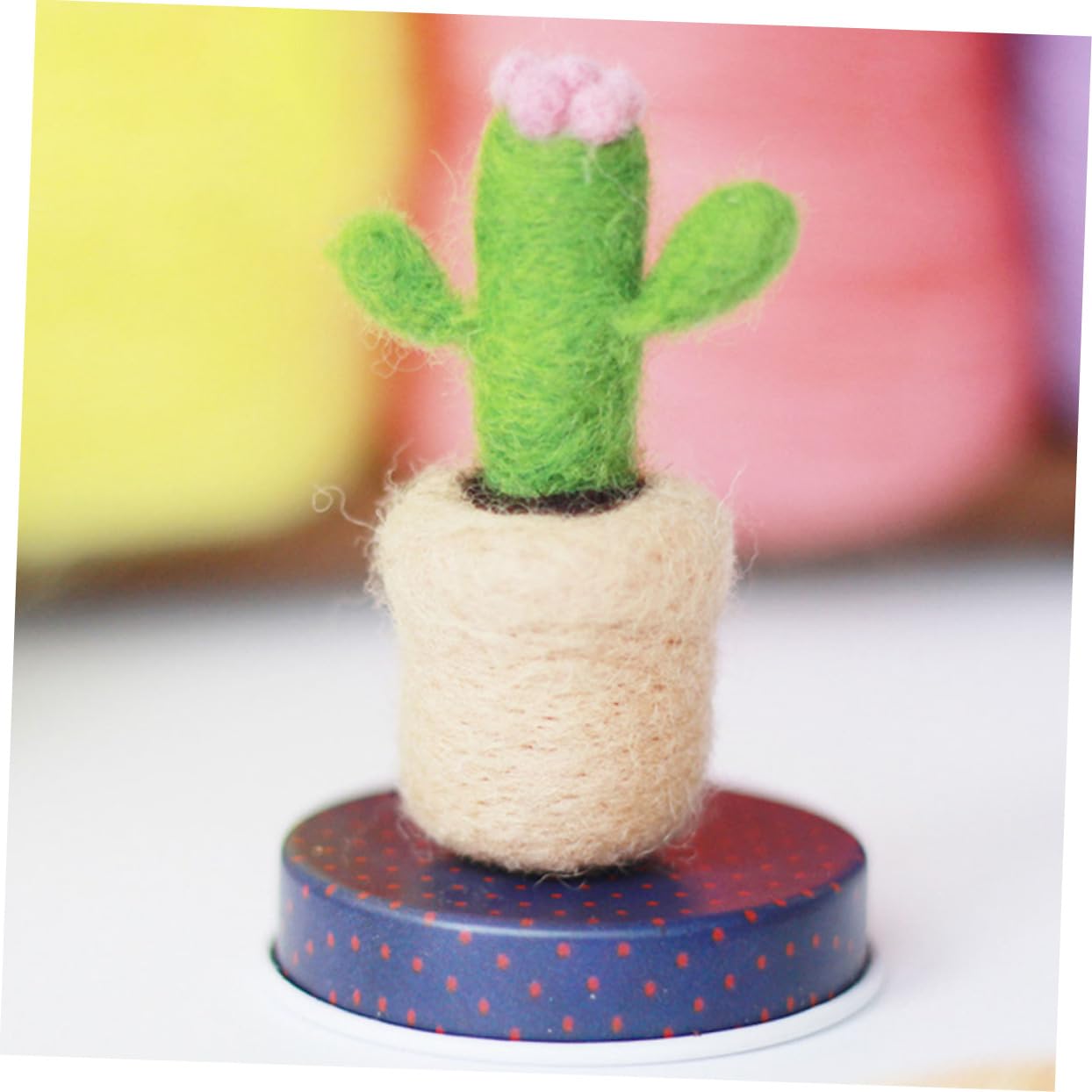DIYEAH 16piezas Material De Fieltro De Para De Decoración De Cactus Lana Kit De Manualidades Para Principiantes y Entusiastas Del Fieltro
