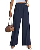 Wide Leg Pants for Women Work Business Casual High Waisted Dressy Pants Flowy Trousers Office