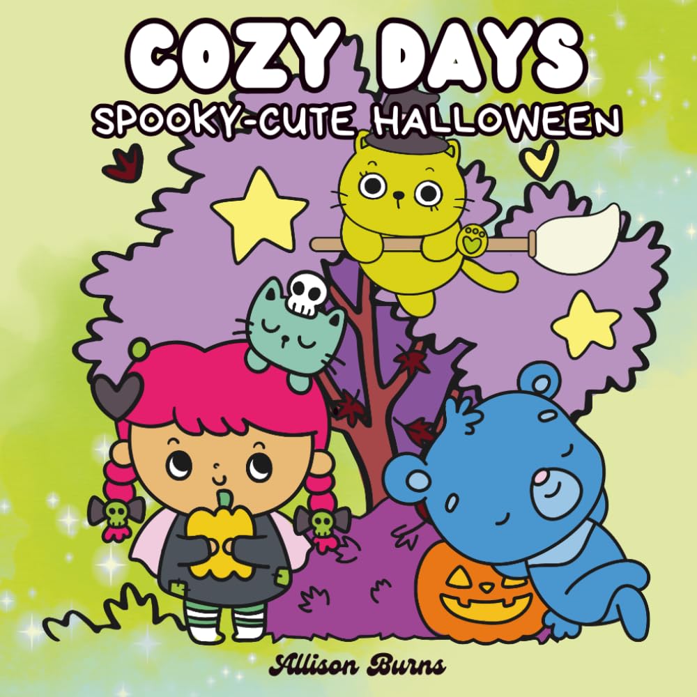 Cozy Days: Spooky-Cute Halloween – Kawaii Coloring Book for Adults and Teens with Adorable Characters, Pumpkins, Candy & Haunted Fun for Relaxation (Cozy Days Coloring (Discontinued))