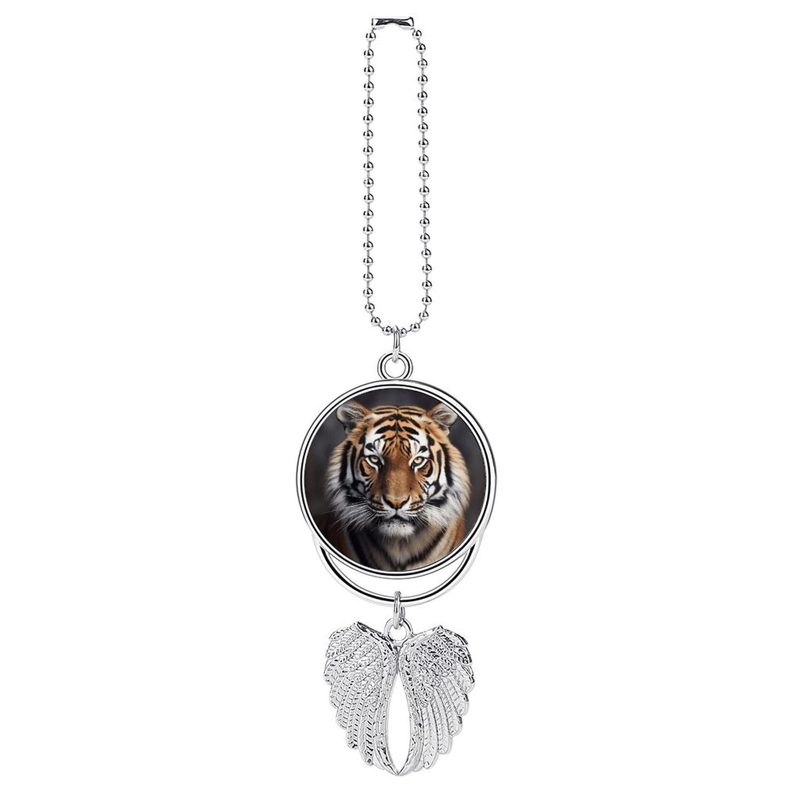 Tiger Car Pendant Personalized Car Hanging Ornament Auto Rear View Mirror Hanging Decoration Accessories Metal Cars Interior Ornament for Most Cars Truck SUV