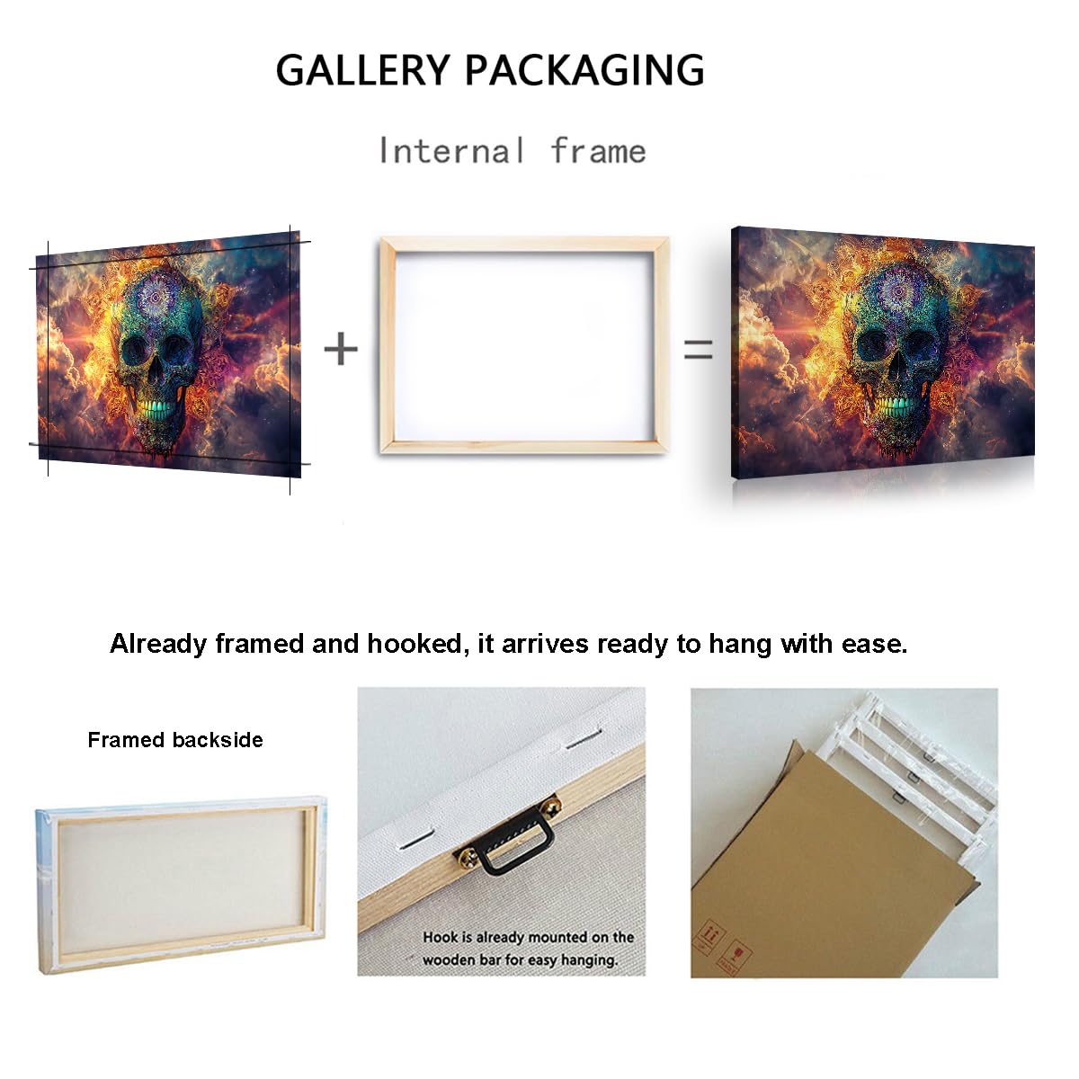 Via Vela Gotycki cukier czaszka obraz na płótnie jadalnia biuro 50 x 75 cm