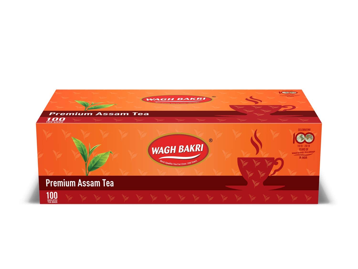 Wagh Bakri Premium Assam Tea - 100 Tea Bags, 0.2 kilograms, Pack of 1 2