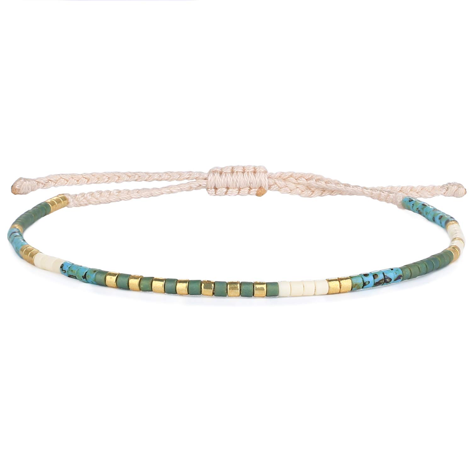 KELITCH Pulseras Amistad con Cuentas Concha Cristal Color Bohemio Pulsera Hecha A Mano Brazaletes Joyería para Mujer — view 42