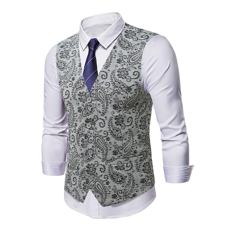 Chaleco de traje con cuello en V para hombre uniforme de camarero 2