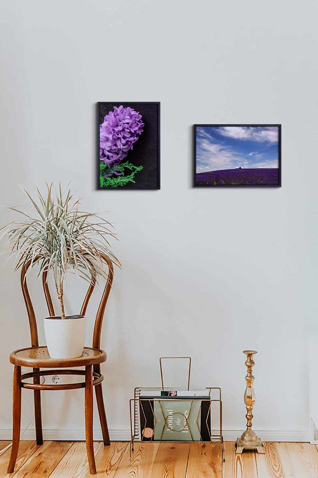 Fotolijst A3, MDF houten fotolijst DIN A3 zwart, 29,7 x 42 cm, lijst met acrylglas - om verticaal of horizontaal op te hangen, voor foto's, posters, puzzels