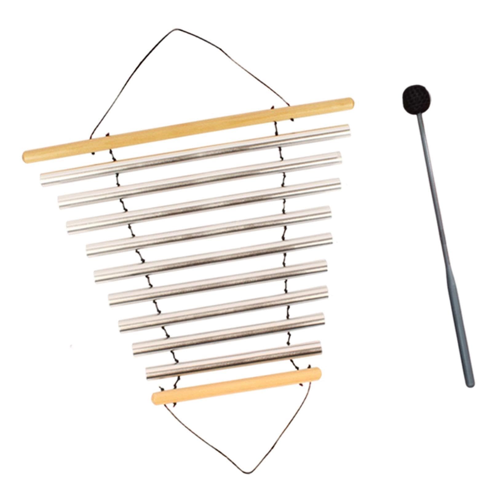 Colaxi Meditation Chime with Mallet, Bath Instrument, Tubular Chime, Meditation Bowl Sound, 9 Tones