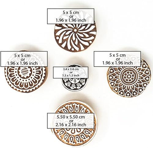 Miniatura 20 de Sello de bloque de madera tallado a mano para impresión de tela, bloque de impresión de madera para álbumes de recortes, proyectos de cerámica