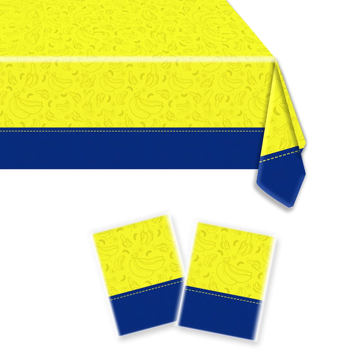 JU XIN 2Pcs Yellow Party Tablecloth for Big Eyes|70.8 x 42.5 Inch| Yellow Cartoon Eyes Birthday Party Supplies
