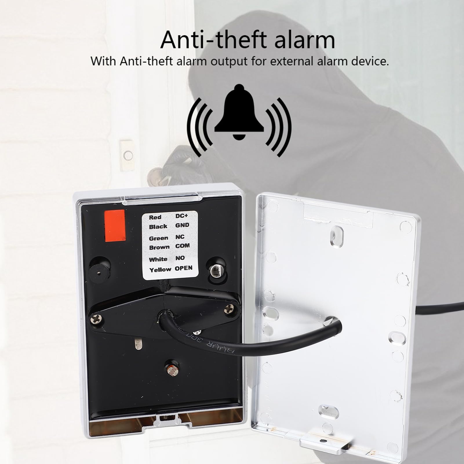 Teclado de Control de Acceso RFID, IP67 Impermeable Control de Acceso de Puerta Contraseña Teclado Independiente con Teclado Retroiluminado Azul para 2000 Usuarios