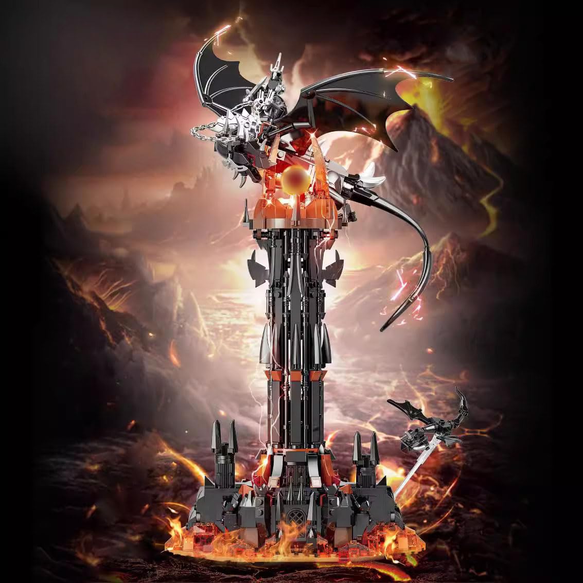 Magical Tower Building Blocks Set, Ideas Lord Castle Architecture with Light, Magical Lord Model Building Blocks kit - Image 3