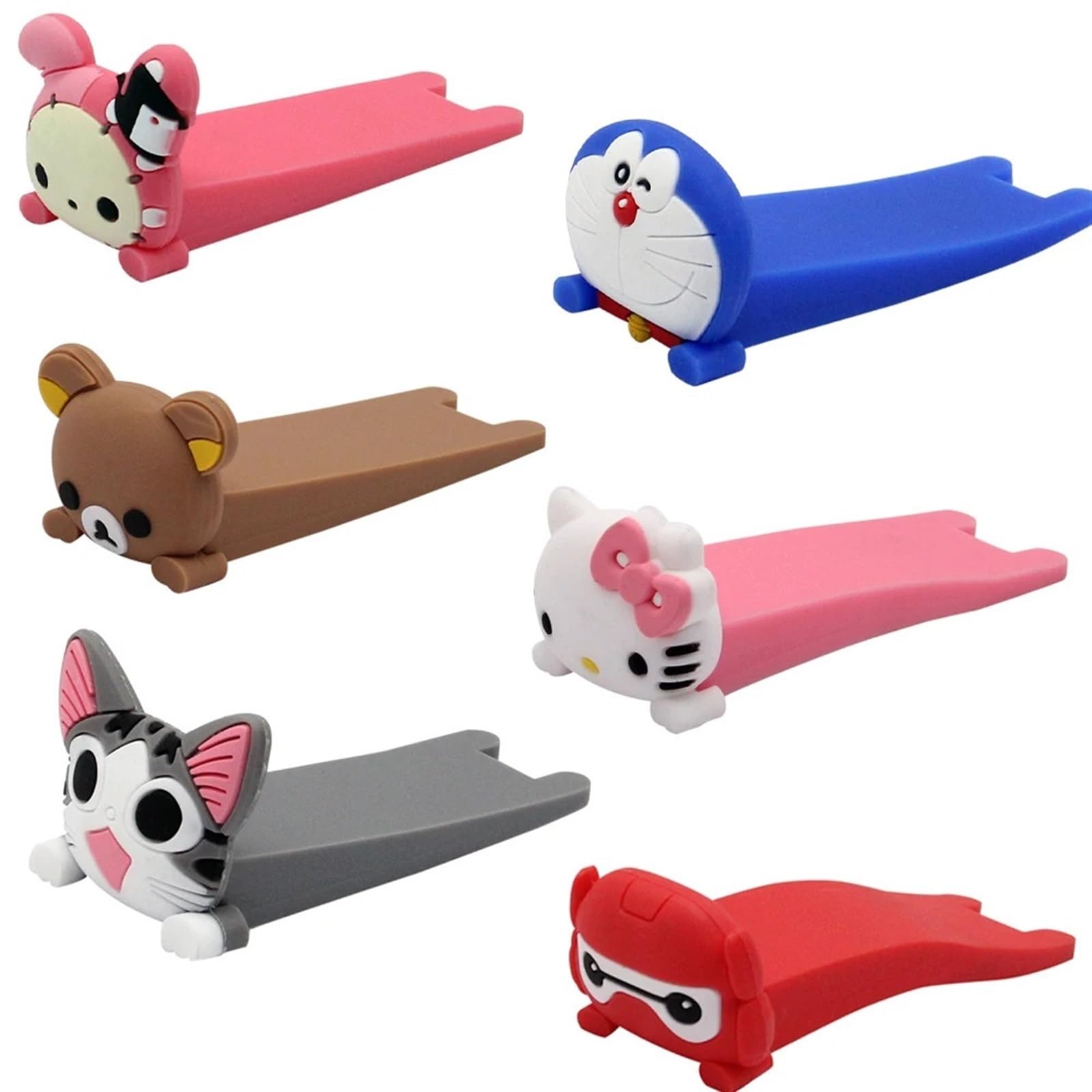 Butoir de porte en silicone réutilisable de style dessin animé
