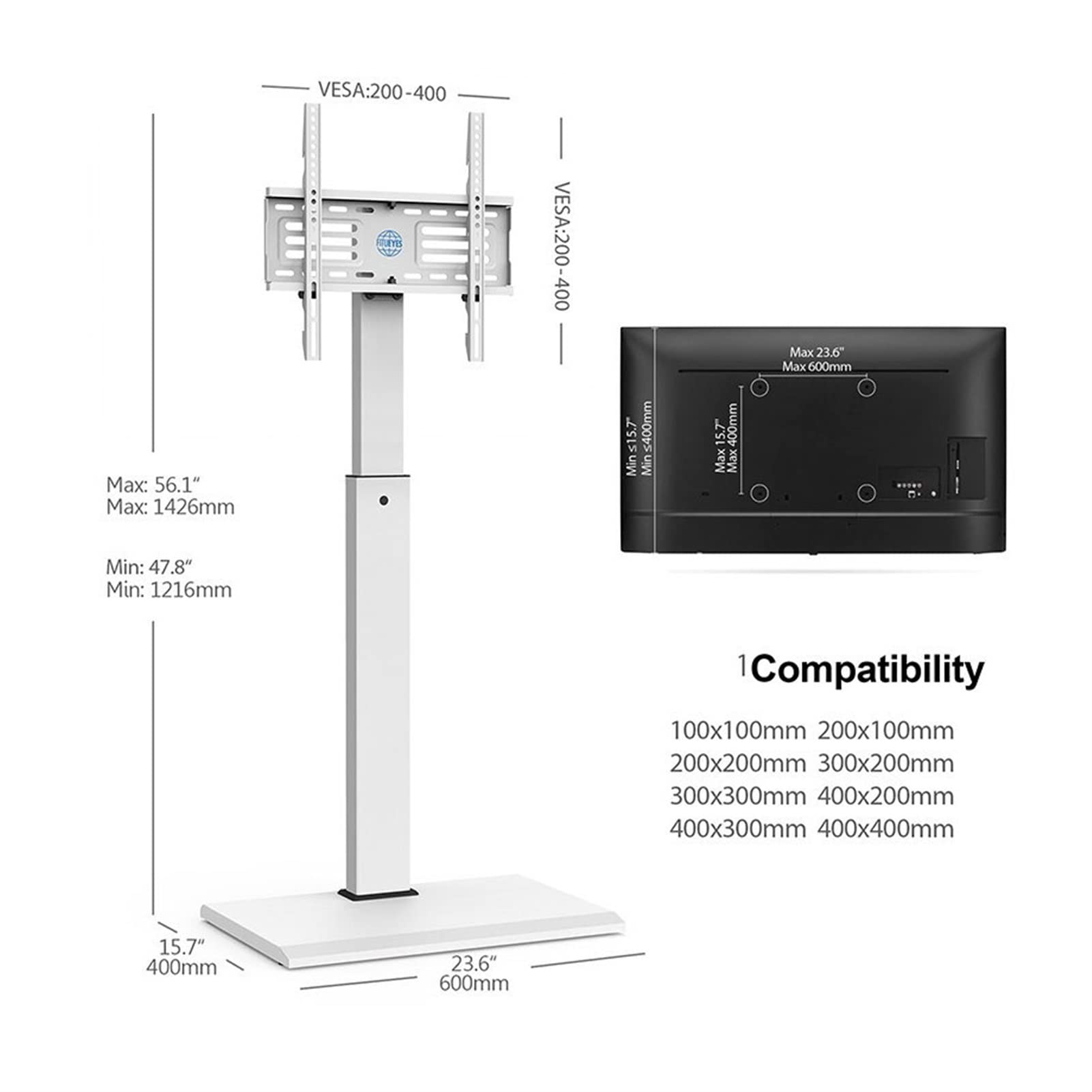Supporto TV Porta TV Home TV LCD dal pavimento al soffitto Scaffale 32-70 Porta TV universale Porta TV regolabile di grandi dimensioni Staffa TV (Size : C)
