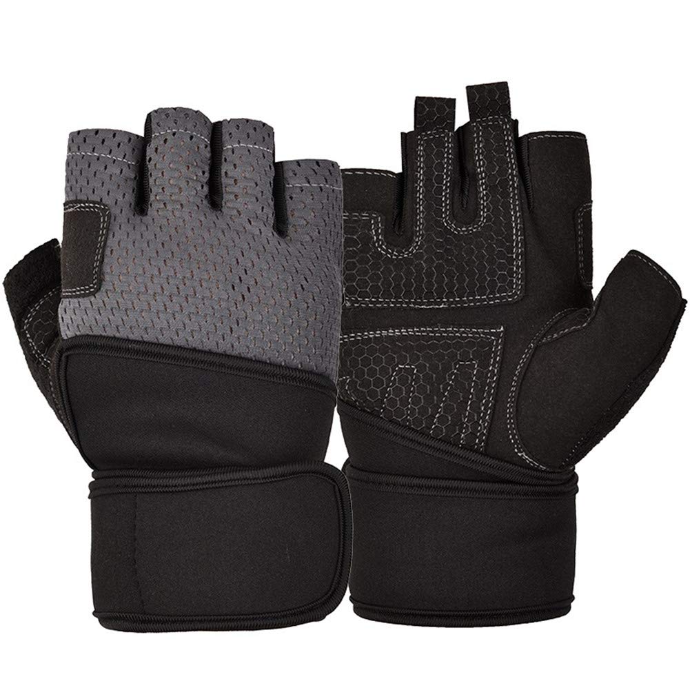 Guanti Da Allenamento Unisex Con Doppia Cinghia E Palmo In Silicone – Antiscivolo Per Sollevamento Pesi, Palestra, Canottaggio, Taglie M/L/XL - 2