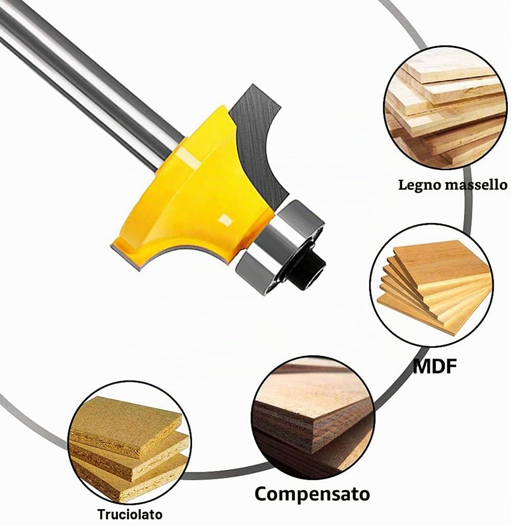 Router di arrotondamento fresa taglierina arrotondata angolo raggio strumento di bordo per la lavorazione del legno strumenti carpenter 4pcs