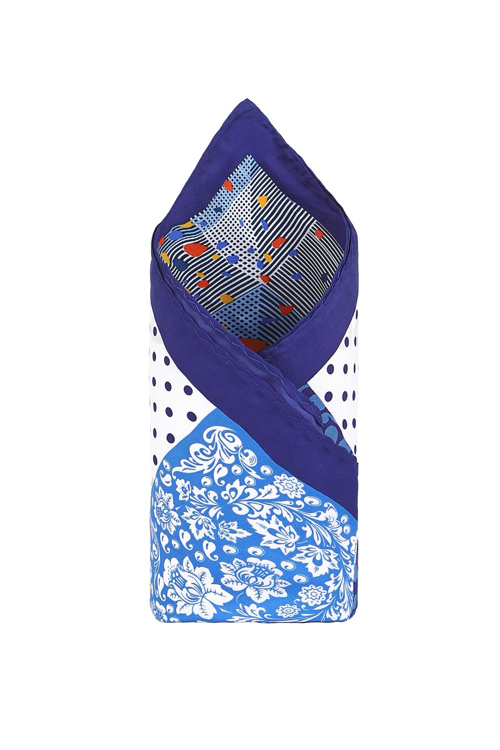 louis philippe Polyester Blend Men's Multi Print Formal Pocket Square, Free Size-picture-28