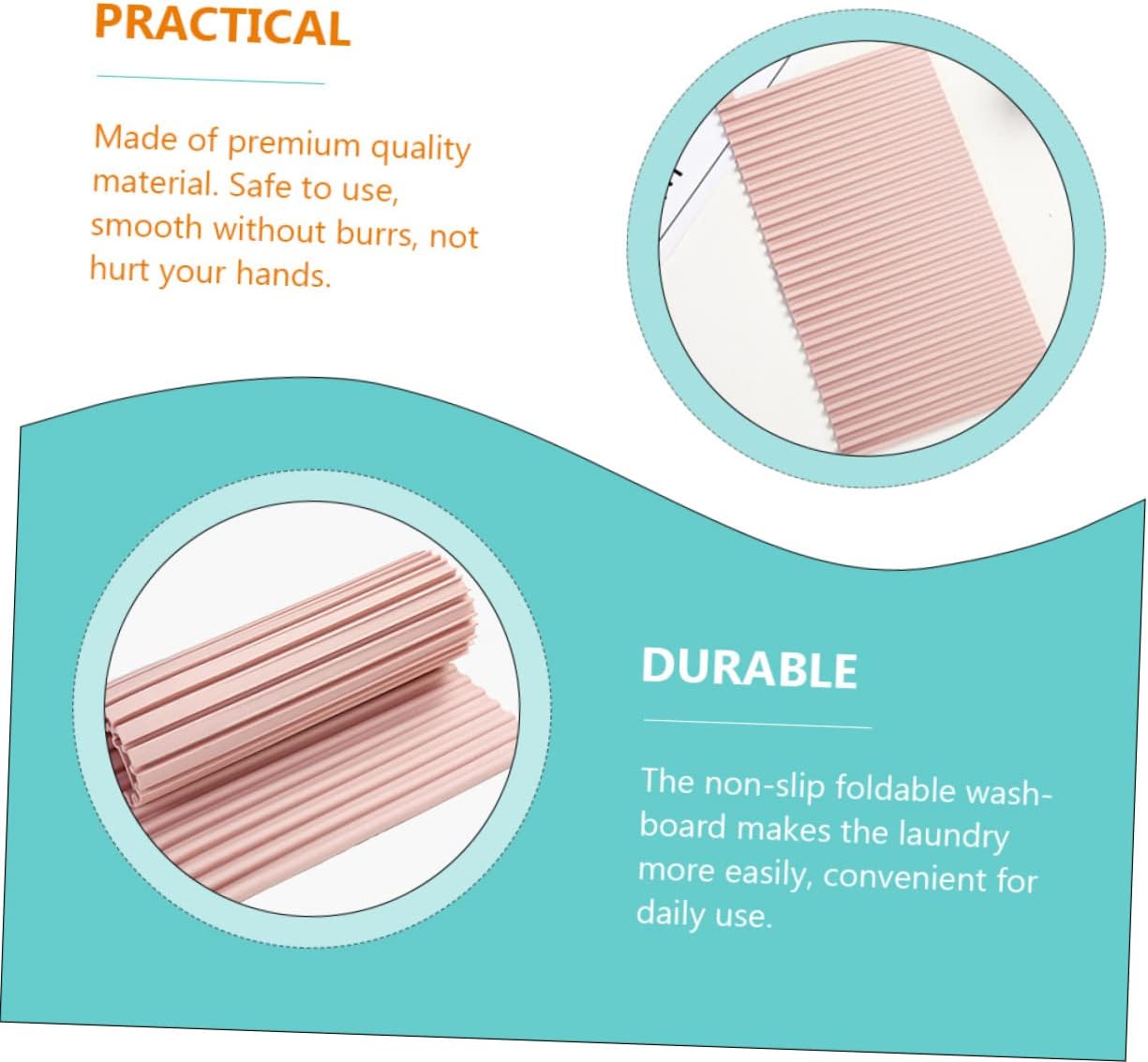 FOMIYES Washboard Household Non- Laundry Pad Compact and Lightweight Travel Folding Washboard Soft and Material for Hand Washing Clothes at