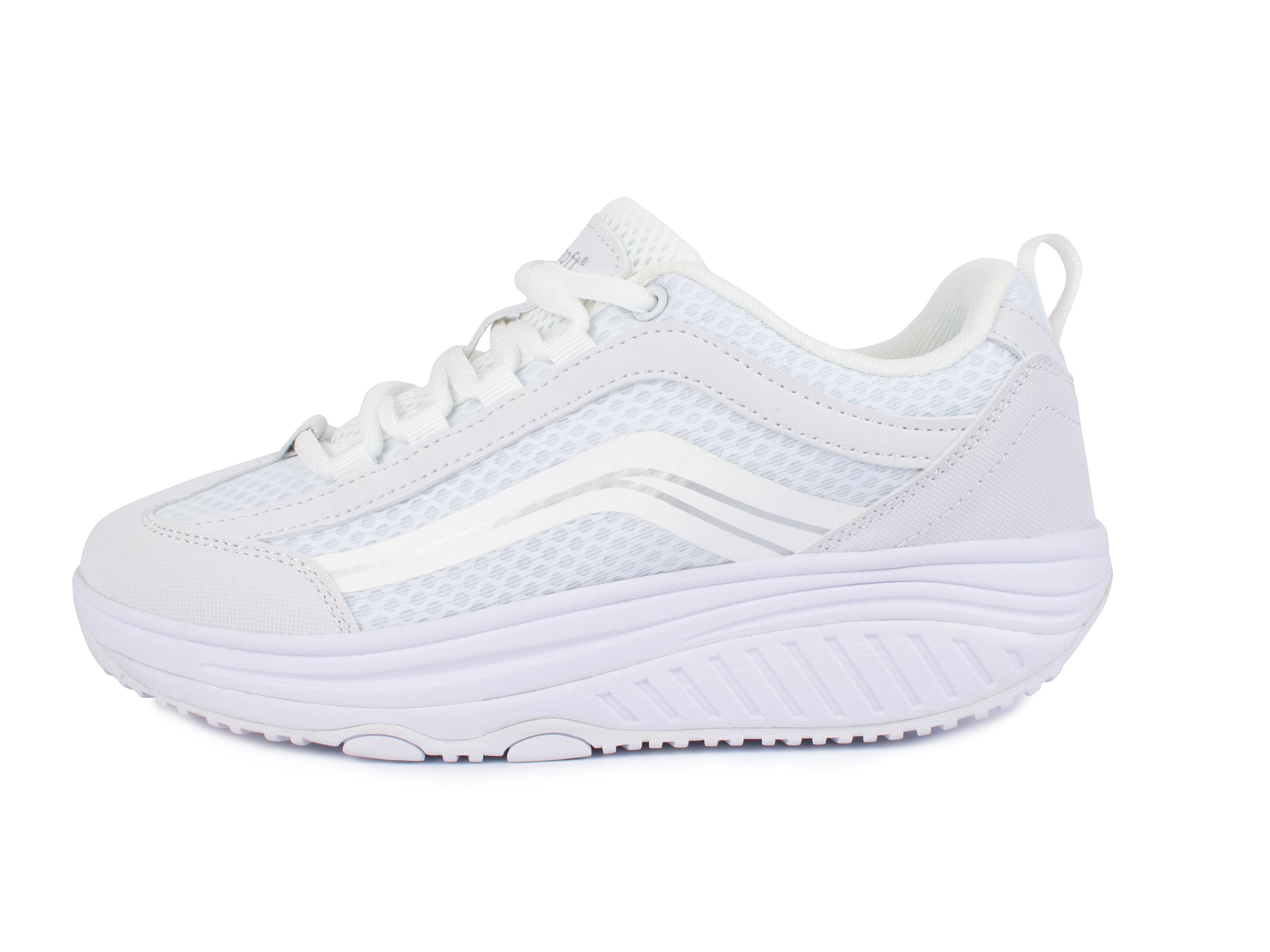 Aerosoft Walker Bequemschuhe Damen Herren mit Abrollsohle, Gesundheitsschuh, extra leicht und gelenkschonend, Schnürschuh mit Wechselfußbett