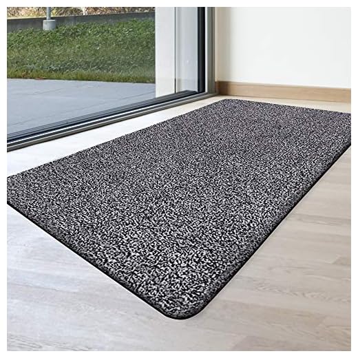 BEAU JARDIN Indoor Doormat Super Absorbent Mud Front Door Mat 36"x24" Latex Backing Non Slip for Front Inside Dirt Trapper Mats Cotton Entrance Rug Shoes Scraper Machine Washable Rug Carpet BG064