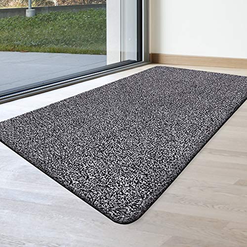 BEAU JARDIN Indoor Doormat Super Absorbs Mud Mat 47"x 28" Latex Backing Non