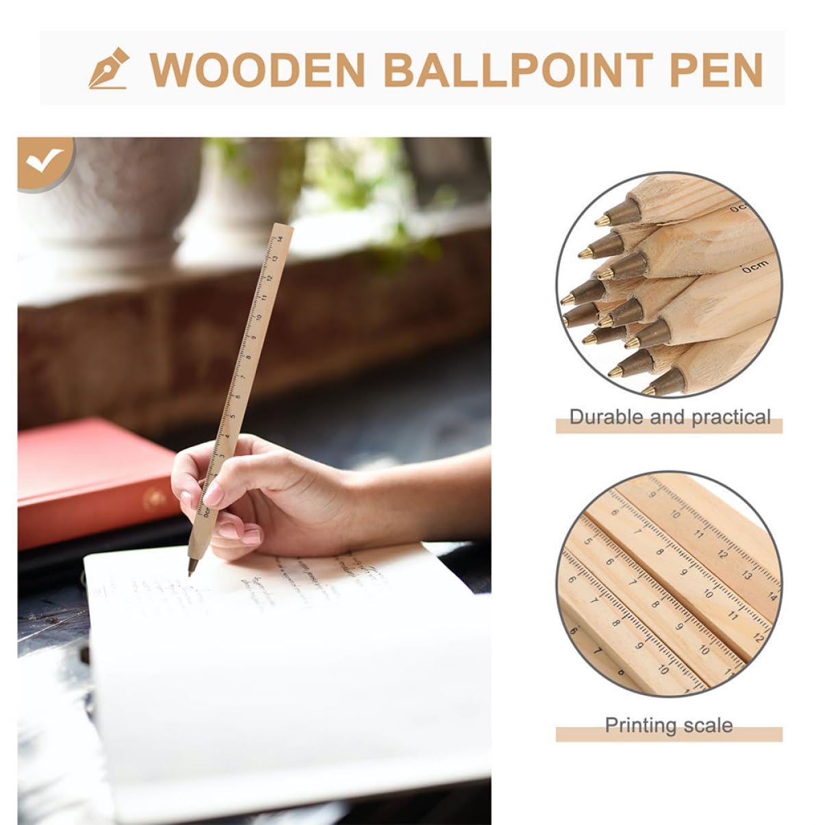 STOBOK 30pièces Stylo à Bille Naturel Pour Artisans Outil Écriture Pour Dessins Techniques Et Marquage Industriel