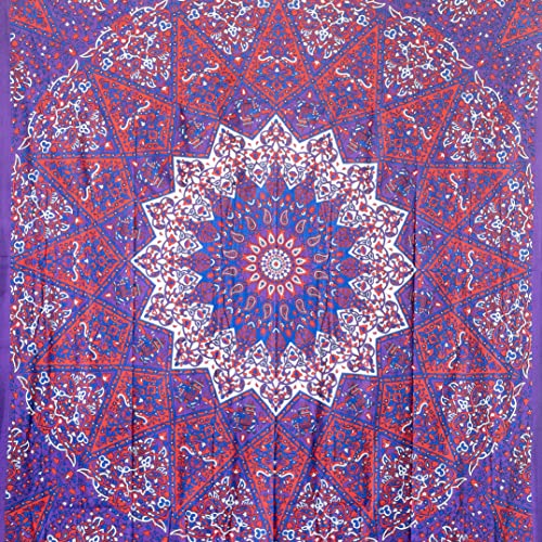 MOMOMUS Dywan ścienny mandala – gwiazda, Aesthetic, duży, uniwersalny