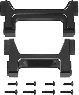 Aluminum Alloy Front Rear TRX4M Bumper Mount Set for 1/18 RC Crawler 97054-1 Defend 97074-1 Bronc Upgrades (Black)