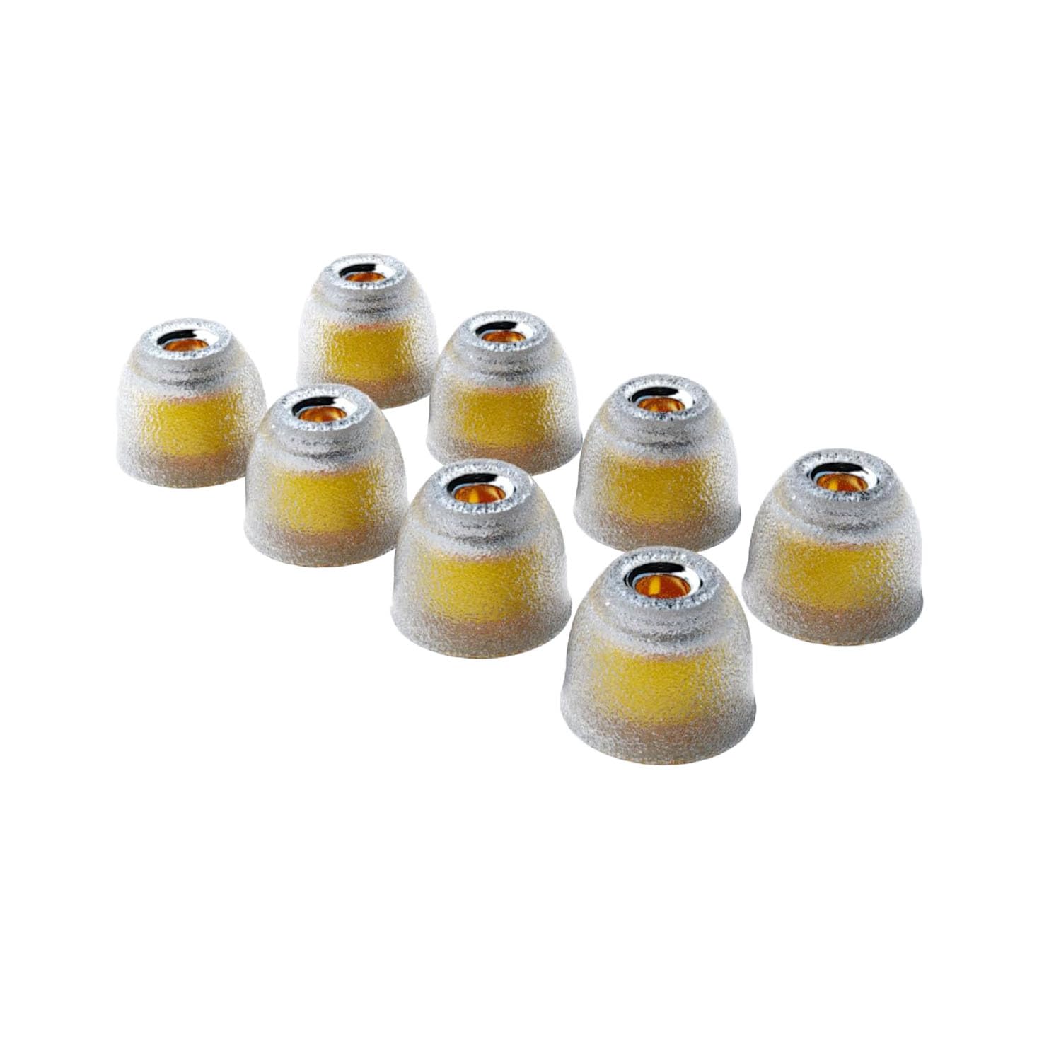 TANGZU Tang Sancai Noble Earbud Tips, Replaceable Stainless Steel IEM Eartips, Liquid Silicone Medical Grade Hypoallergic Ear Plugs for in-Ear Monitor (S- 4 Pairs)