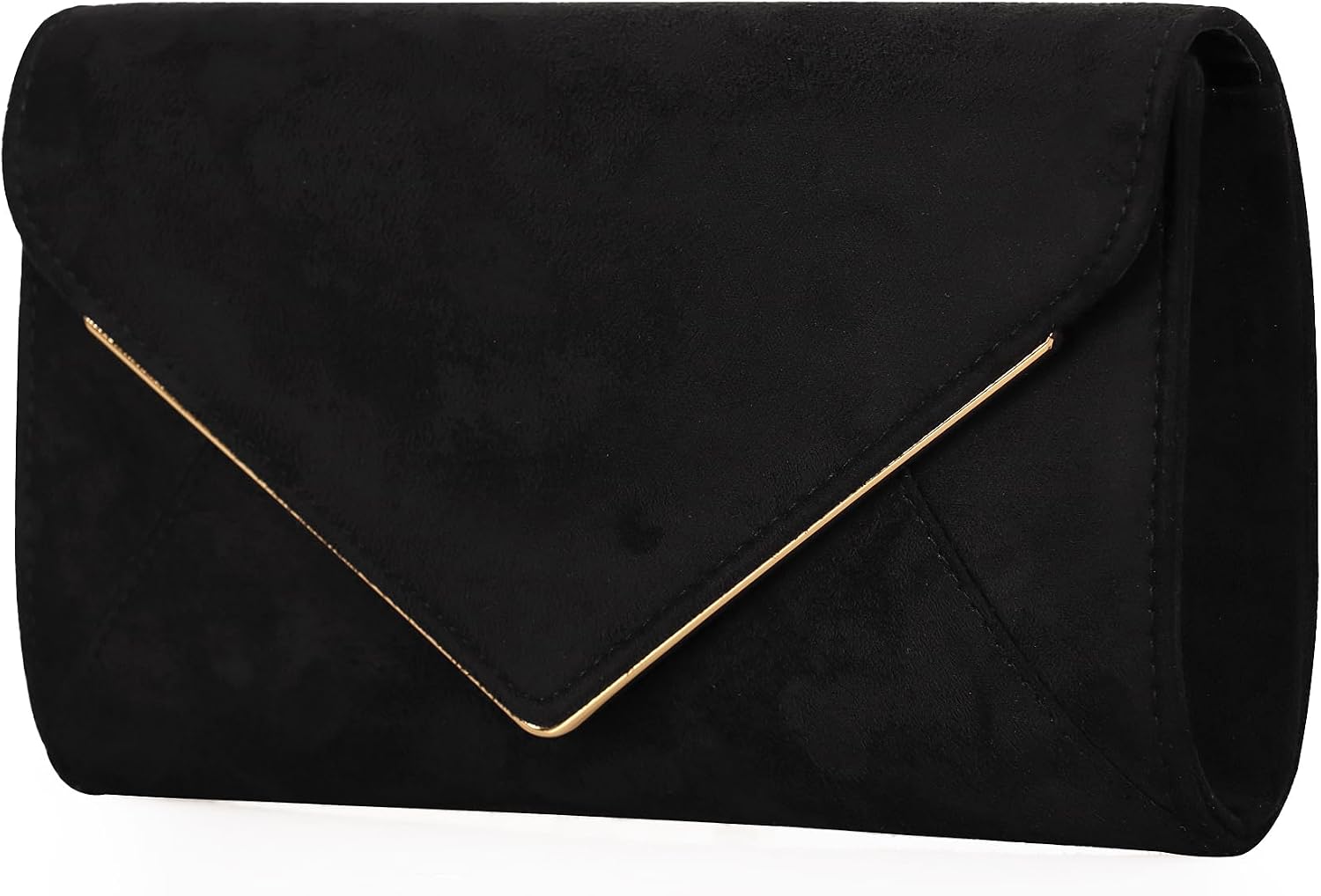 Faux Suede Women Evening Bag Foldover Clutch Purse Cocktail Prom Party Formal Envelope Handbag image 3