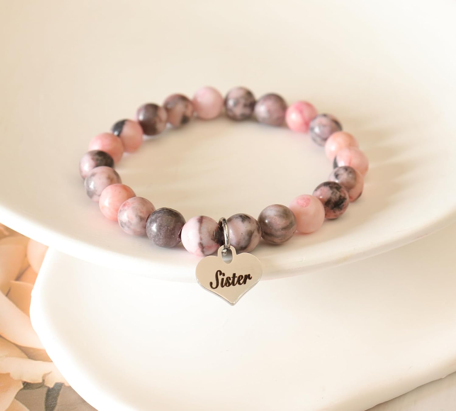 MFTRADING Beaded Bracelet for Women Inspirational Gifts to My Mom Daughter Gramdma Sister Best Friends Birthday Gift Nature Stone Bracelet - Image 3