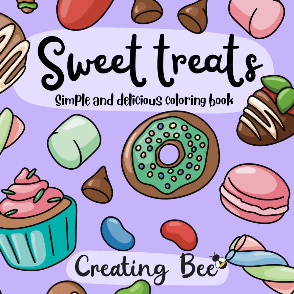 Sweet treats: Simple and Delicious coloring book