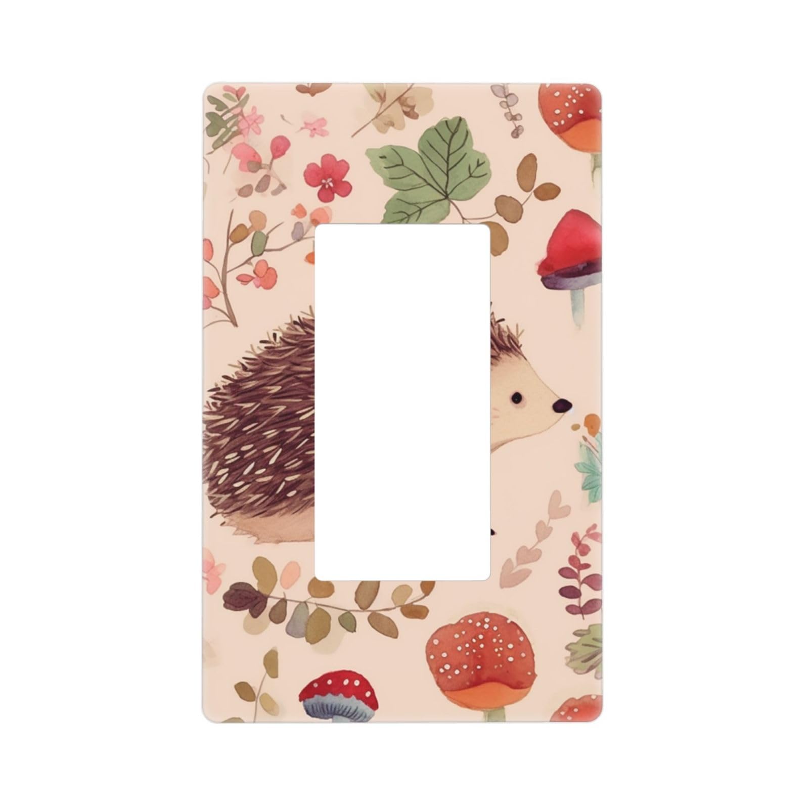 Decorator Wall Plate 1 Gang Light Switch Covers Decorator Receptacle Outlet Covers Lovely Hedgehog Wall Plates for Electrical Outlets Plug Cover Single Rocker Switch Plates