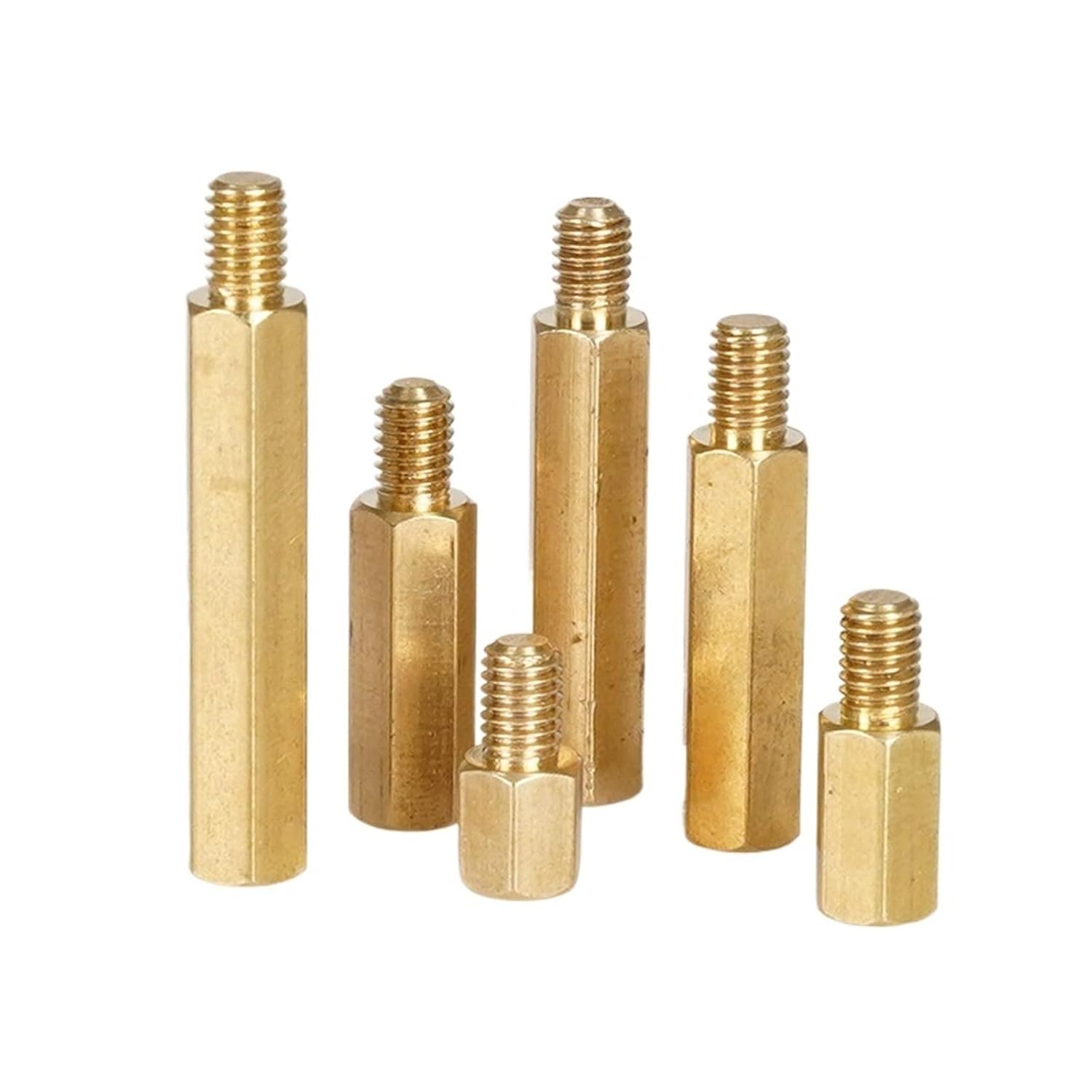 M2 M2.5 M3 M4 Hex Brass Male Female Standoff Board Rack Stud Hexagon Threaded Pillar PCB Column Motherboard Spacer Bolt Screw (Color : 17mm (20pcs), Size : M4 (Thread 6mm))
