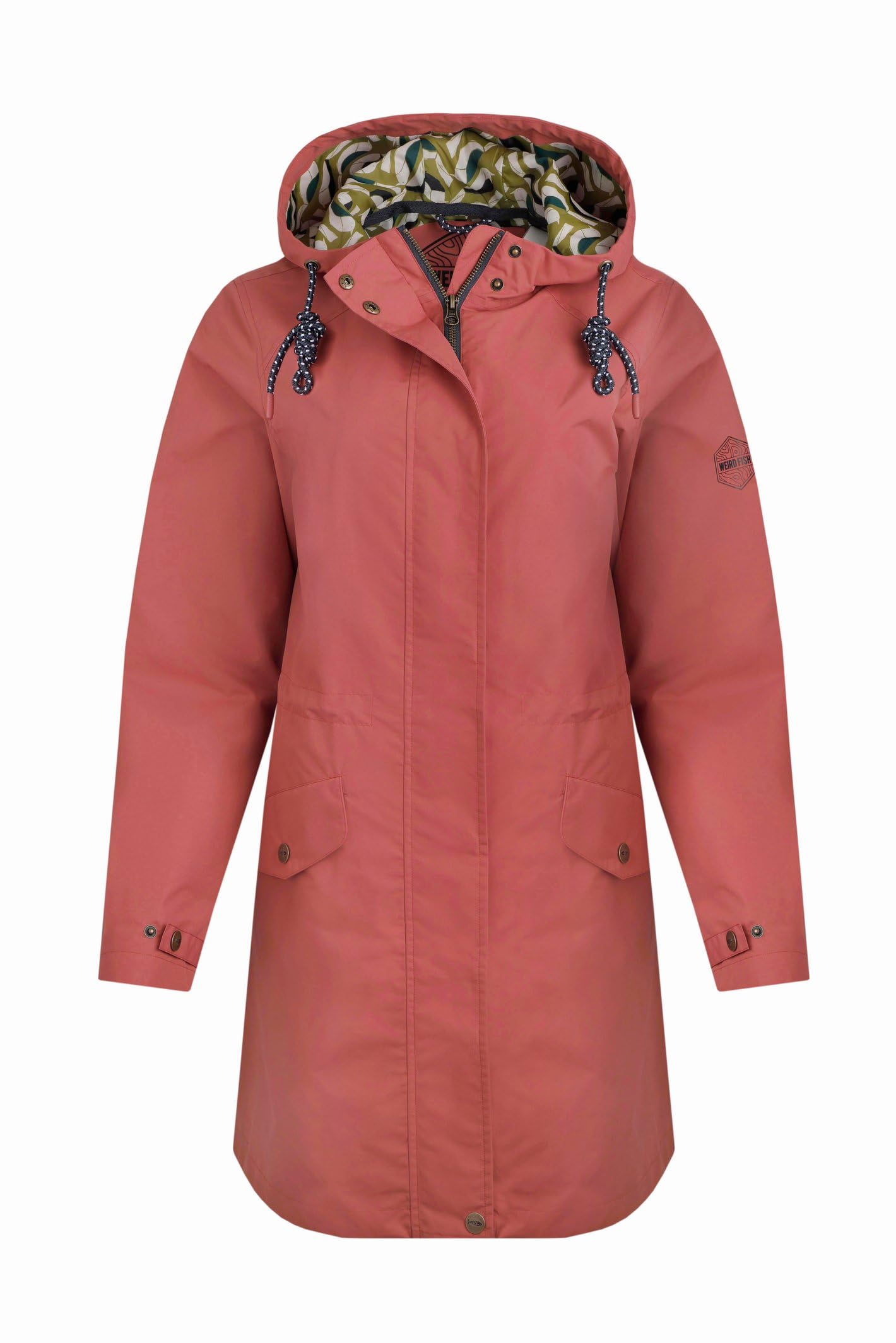 Weird Fish Women's Delara Waterproof Jacket in Rose Gold | Size: 12