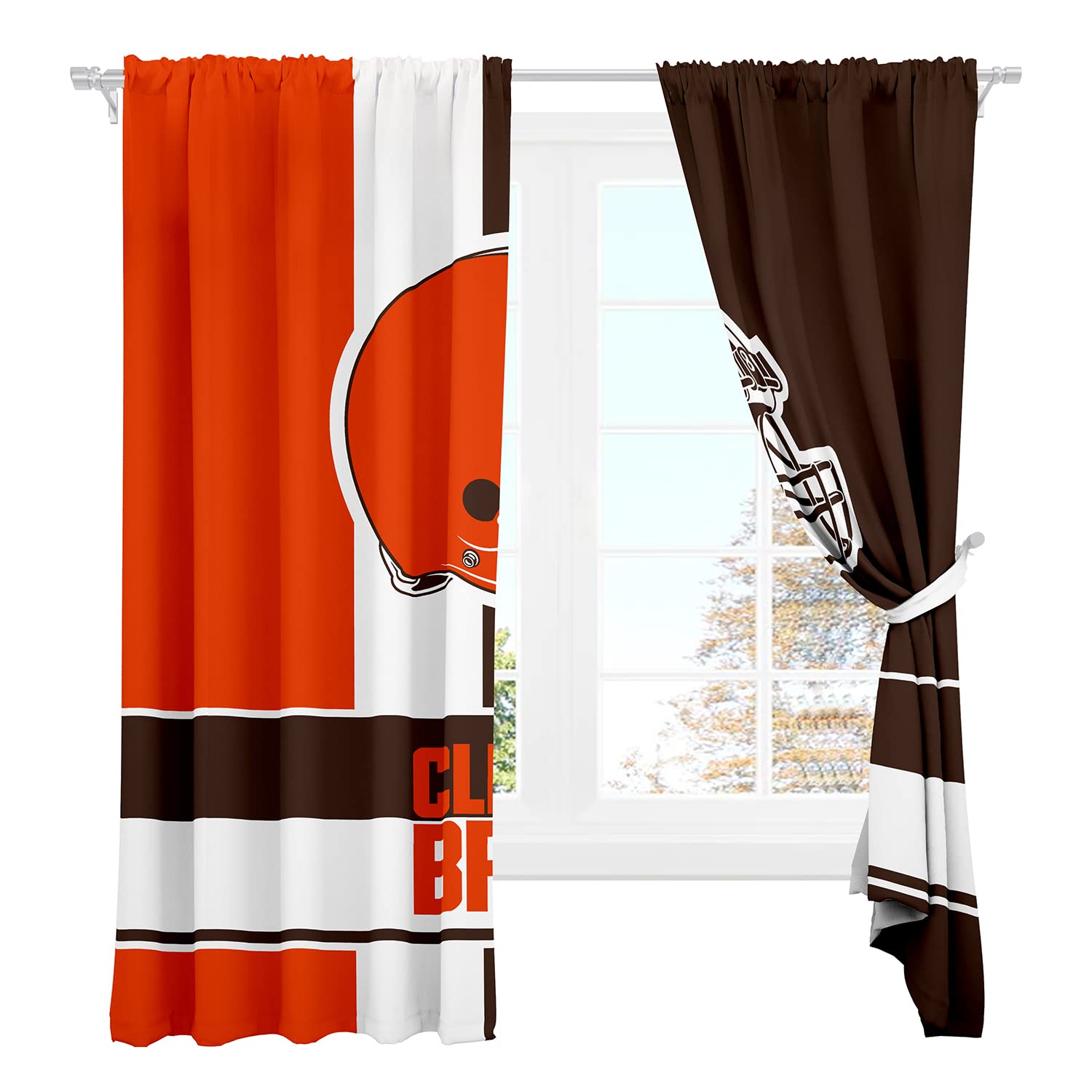Cleveland Blackout Curtain (2 Panel) Rod Pockets Top Darkening Blackout Room Window Draperies for Living Room Bedroom Home