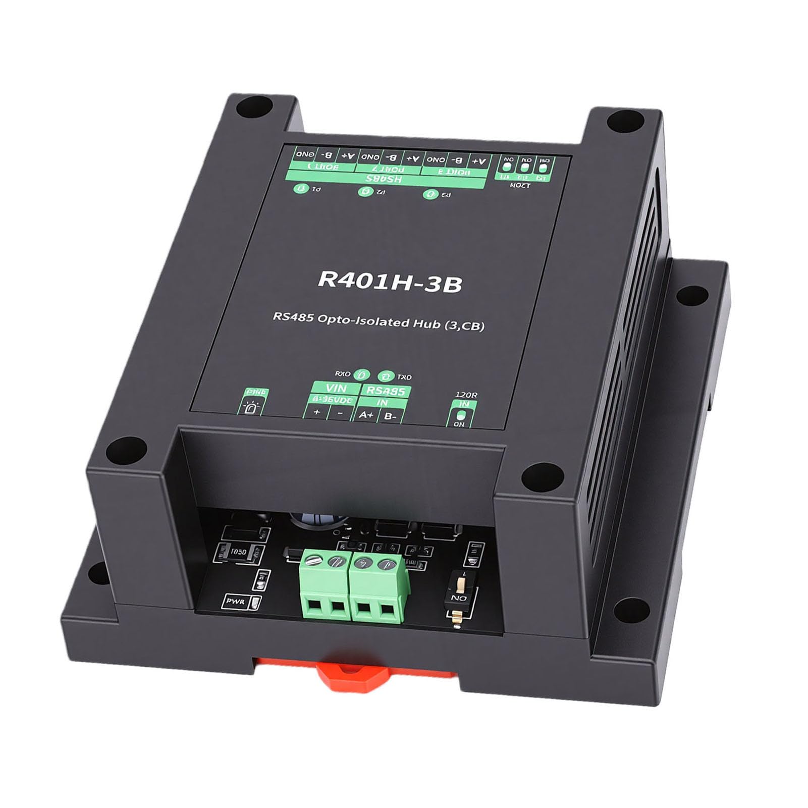 485 Opto Isolated Hub with Power Isolation Features | Connessioni stabili, Terminazione configurabile, Supporta 32 nodi, Trasmissione half duplex