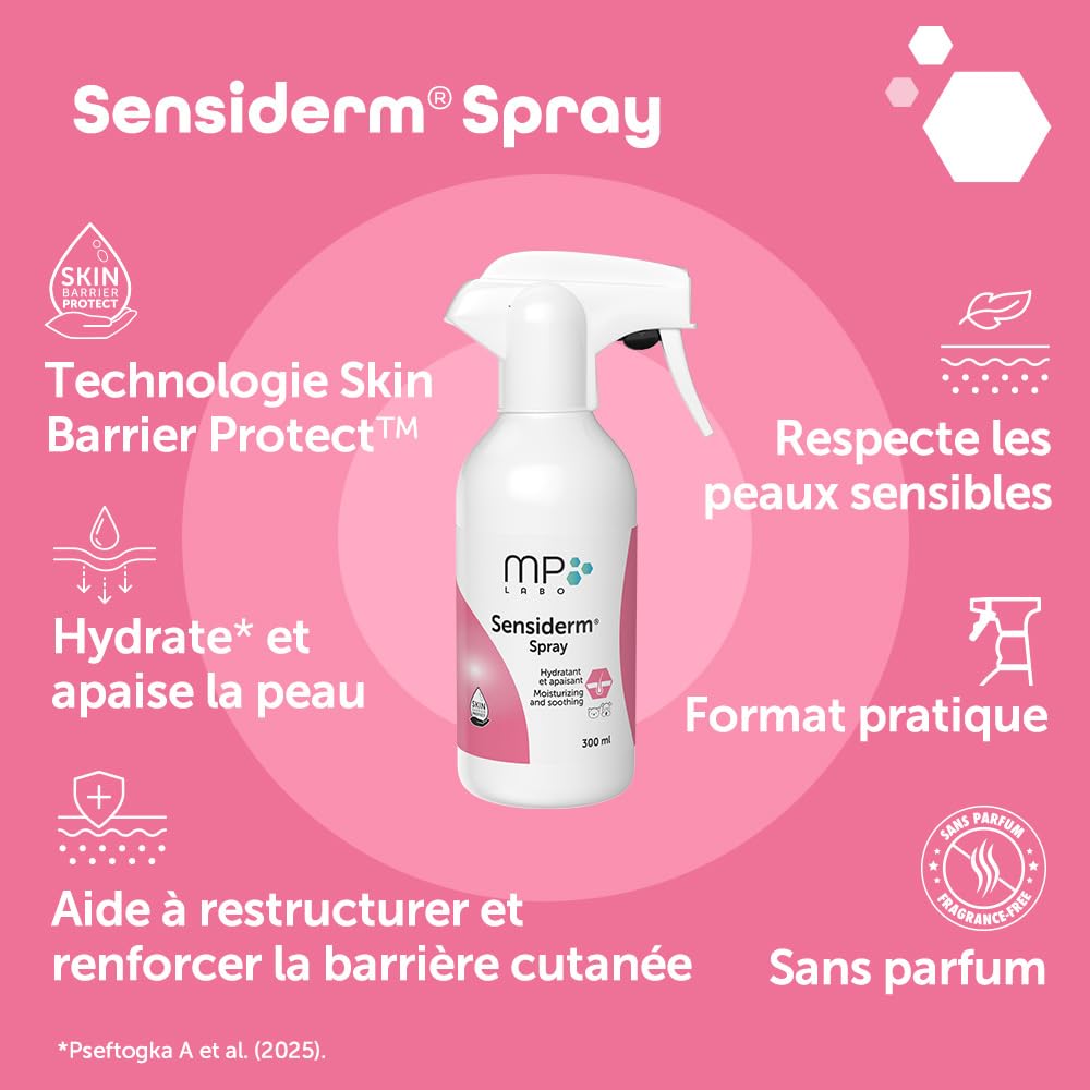 MP Labo Sensiderm® Spray 300 ML - Hydratant et apaisant - Technologie Skin Barrier Protect™ - Chien et Chat