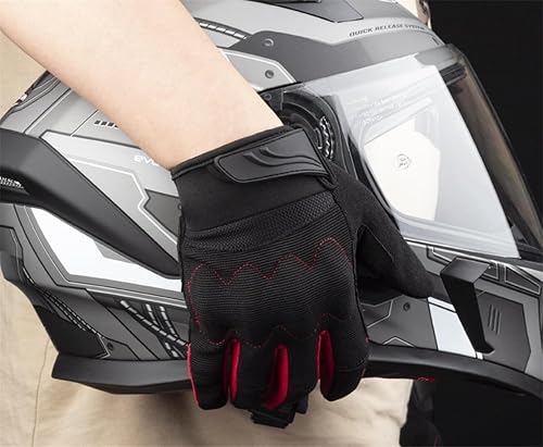 Miniatura 3 de EXCEREY Guantes de ciclismo, guantes de motocicleta para ATV MTB, pantalla táctil completa, guantes de carreras de bicicleta de montaña, deportes al