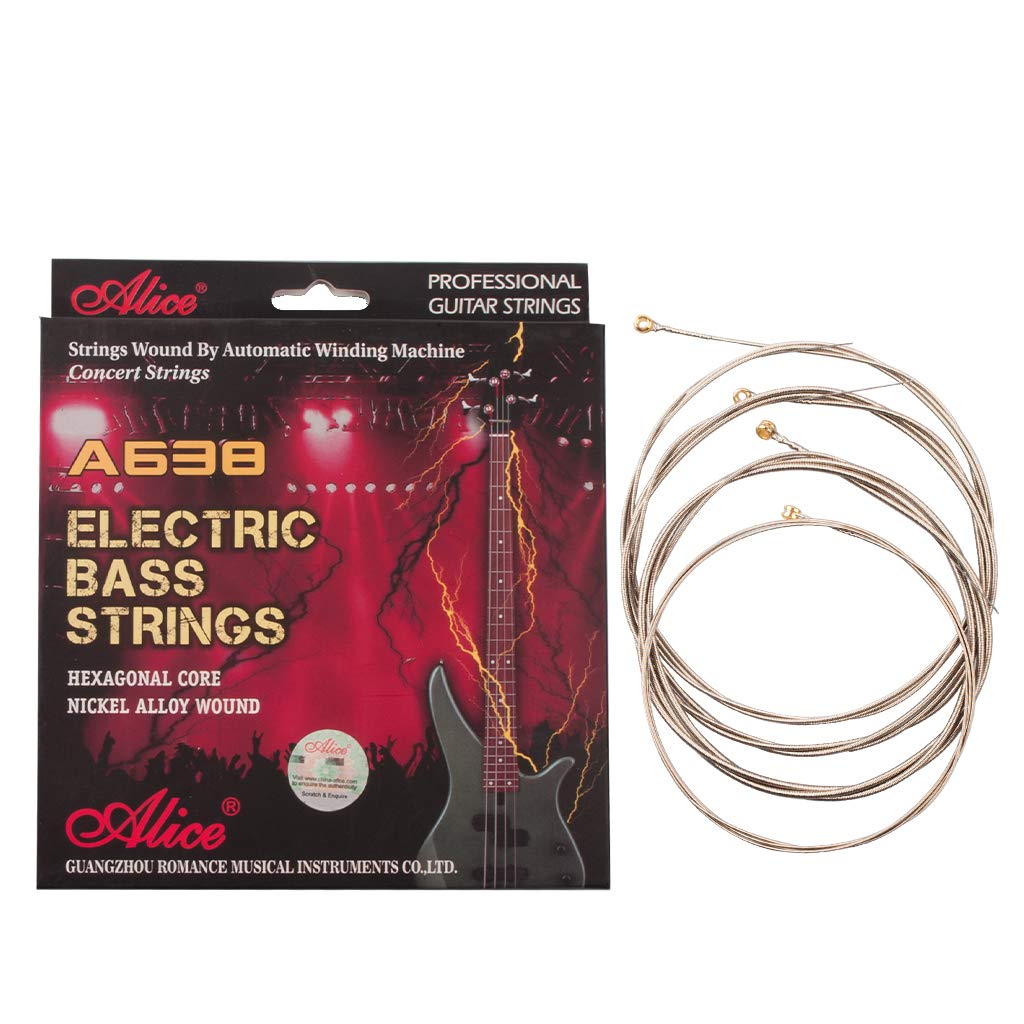 KINGDUO Corde Per Basso Elettrico A638 (4) -M Corde Avvolte In Lega Di Nichel 0,045-0,105 Pollici Per Accessori Per Basso Elettrico
