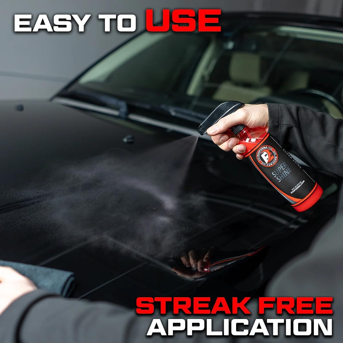 ExoForma Super Shine - High Gloss & Quick Shine Spray for Cars - Car Care Products - Cleaning Spray & Quick Gloss Finish - Easy & Quick to Apply, 128 oz