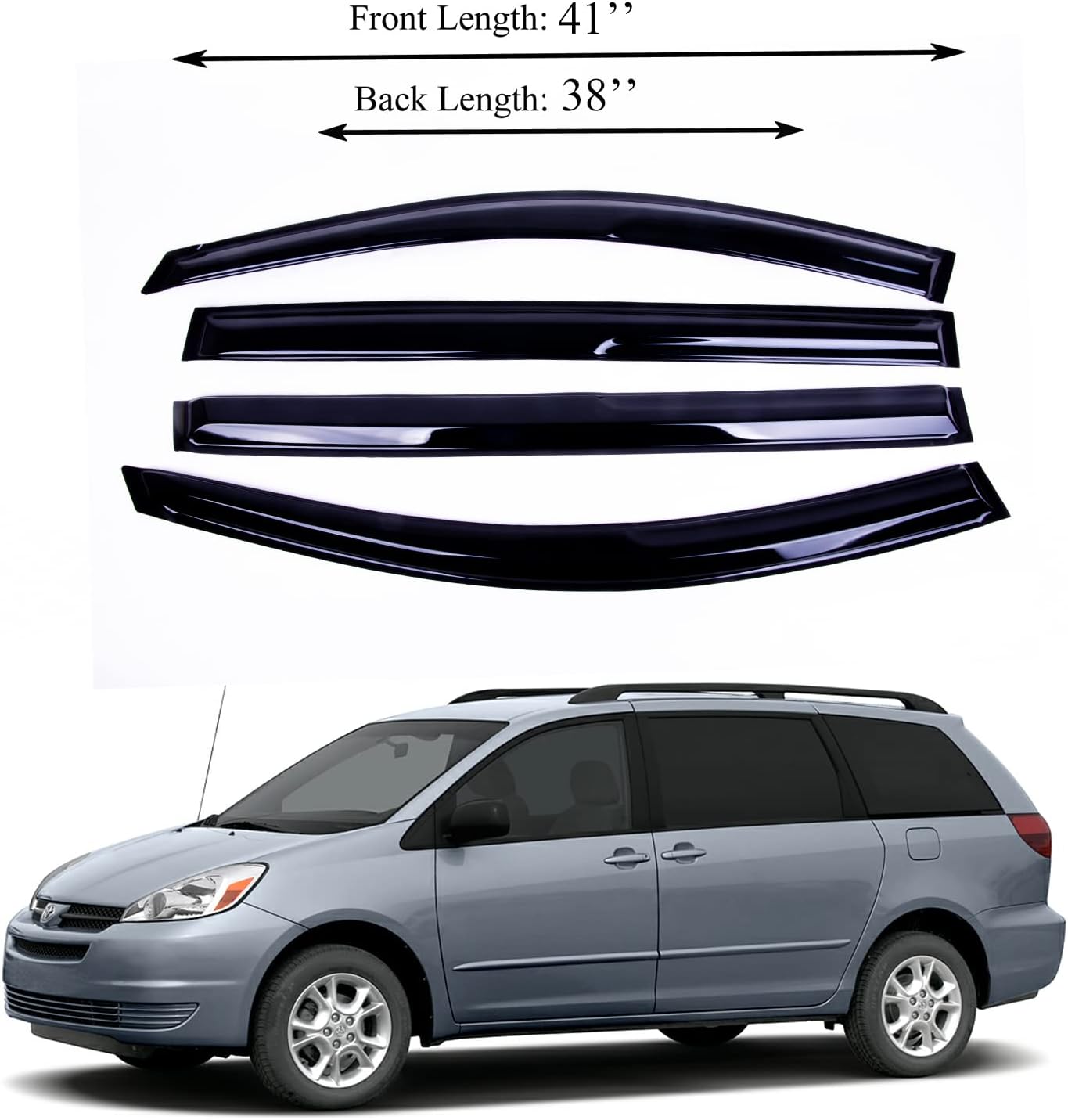 Fits for Toyota Sienna 20042010 Side Window Vent Visor Sun