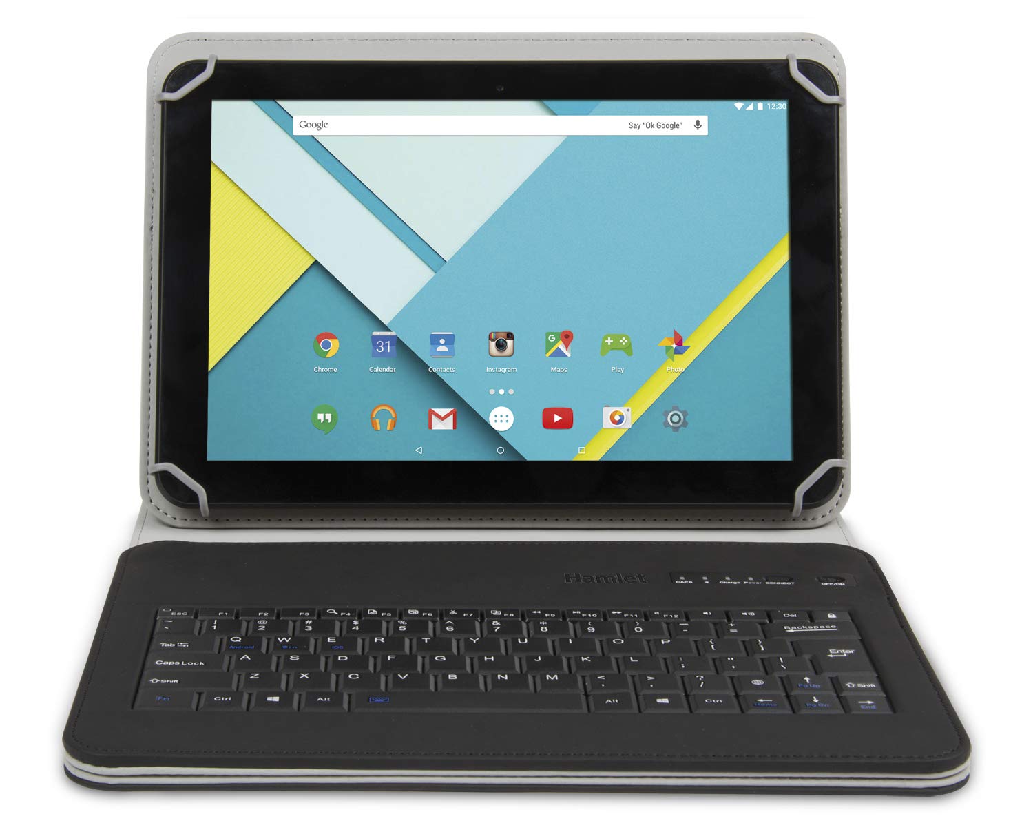 Hamlet XPADCV101KBT2 - Custodia Universale per Tablet 10.1” con Tastiera senza Fili Bluetooth Removibile
