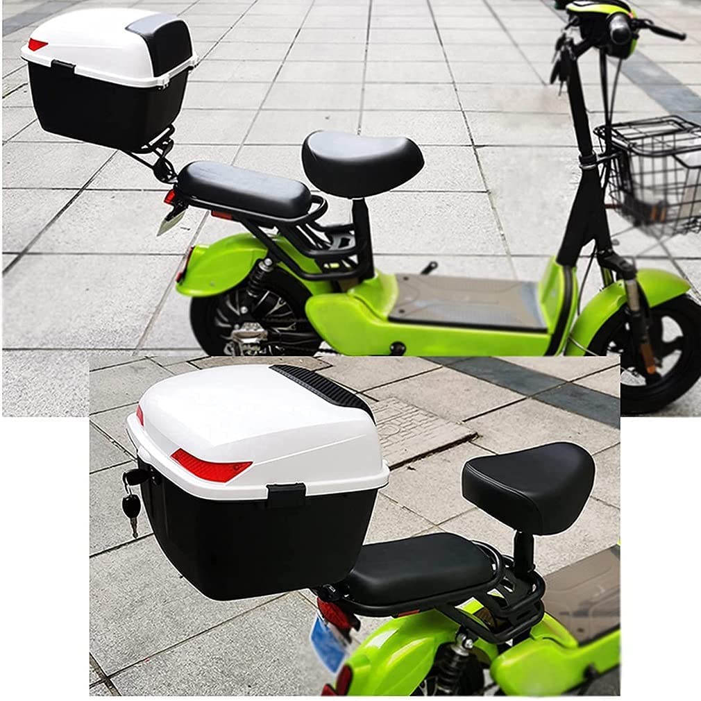 Motocykl Top Case Uniwersalny motocykl Tour Skrzynka ogonowa Skuter Motocykl Bagaż Top Lock Kask Schowek, miękkie oparcie/sprzęt montażowy/nocne światło ostrzegawcze