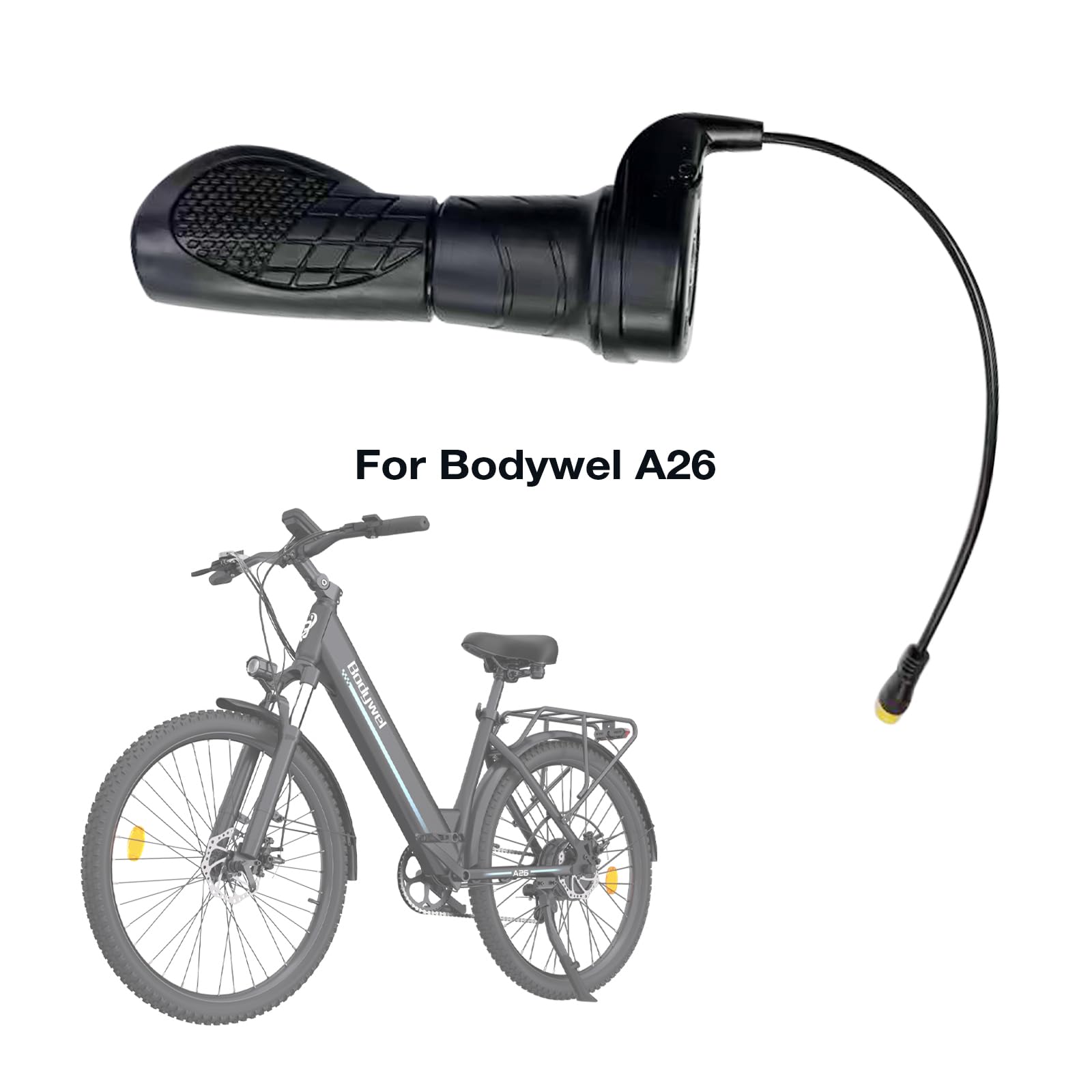 Bodywel Acceleratore a manopola girevole, Leve acceleratore compatibile con i modelli Bodywel 2026 T16PRO, F20, F20PRO, A26, D6 D9 regolatore di velocità per bici elettriche