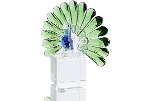 Alotagifts Peacock Figurine: Enchanting Crystal Masterpiece