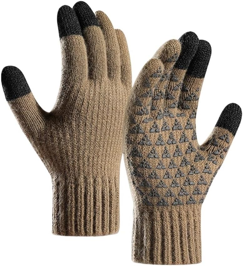 Winter Gloves Men Women Touch Screen Knitted Warm Layer Casual Mitten Driving Cycling Outdoor