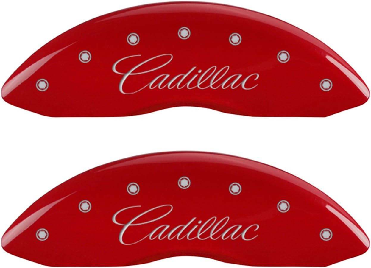 MGP Caliper Covers 35013SCTSRD Caliper Cover with Red Powder Coat Finish, (Set of 4)