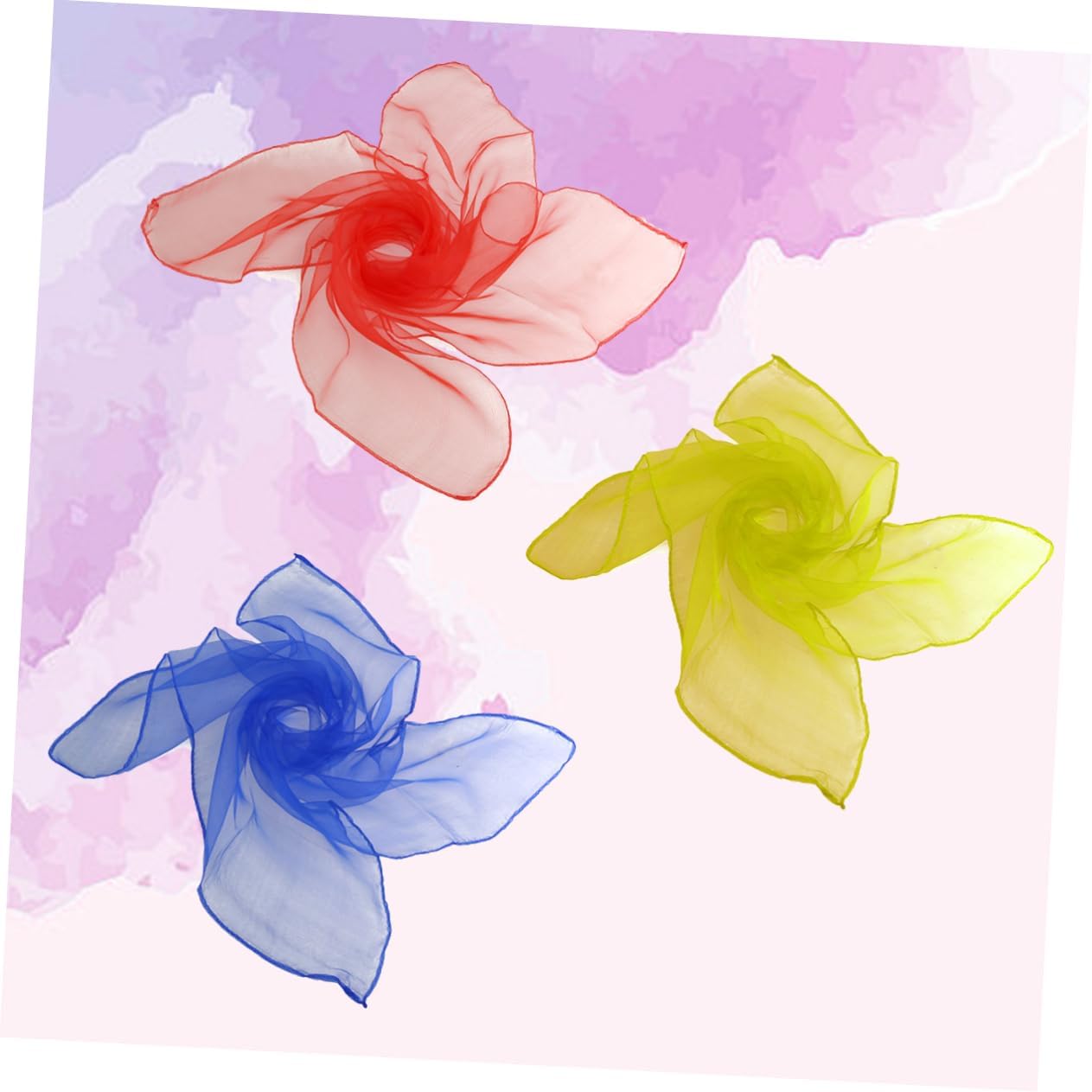12pcs Assorted Dance Scarves Soft Lightweight Juggling Scarves for Boys and Girls for Rhythmic Movement and Performance for Play Activities and Creative Fun